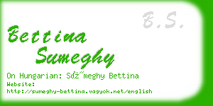 bettina sumeghy business card